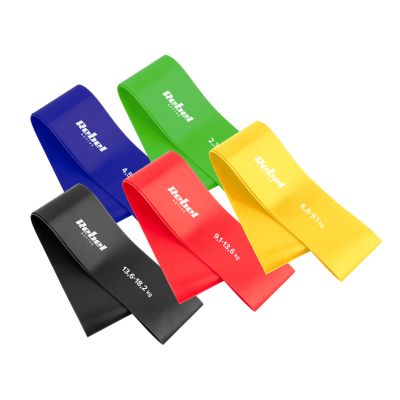 Guma posilňovacia REBEL Mini Band L 2,3-18,2kg 5ks mix farieb
