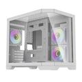 Počítačová skriňa Darflash FT418 + 6 ventilátorov aRGB (biela)