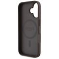 Guess HC MagSafe PU 4G Circle with Classic Logo case for iPhone 16 Brown