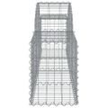 vidaXL Oblúkový gabionový kôš 200x30x40/60 cm pozinkované železo