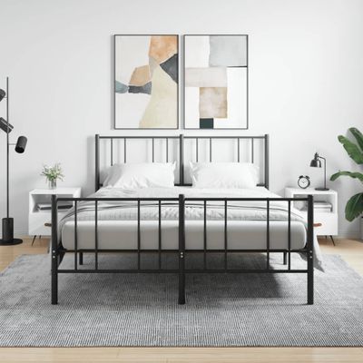vidaXL Nočné stolíky 2 ks lesklé biele 40x35x47,5 cm kompozitné drevo