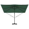 vidaXL Roma Parasol Zelená 286 x 284 x 265 cm Hliník a polyester