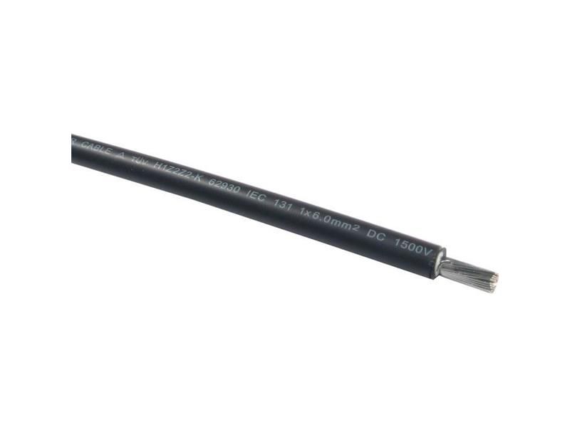 Solárny kábel 6mm2, čierny