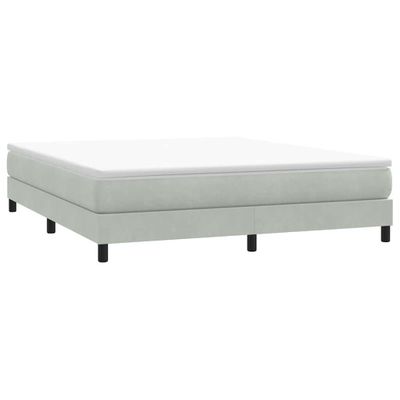 vidaXL Posteľný rám boxsping bez matracom bledosivý 180x210 cm zamat