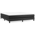 vidaXL Posteľný rám s boxspringom čierny 180x200 cm umelá koža