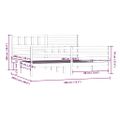 vidaXL Posteľný rám medový 180x200 cm Super King masívne drevo