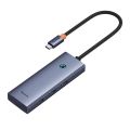 Rozbočovač 5 v 1 Baseus série UltraJoy USB-C na HDMI4K@30Hz+3xUSB 3.0+1xPD (sivý)