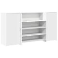 vidaXL Recepčný pult biely 200x50x103,5 cm, umelé drevo