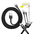 Baseus Cafule USB Lightning kábel 2,4 A 1 m (sivý+čierny)