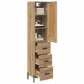 vidaXL Highboard Remeselný dub 34,5 x 34 x 180 cm Kompozitné drevo
