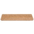 vidaXL Schodové rohože 30 ks 65x21x4 cm béžové s obdĺžnikovým okrajom