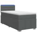 vidaXL Posteľ boxspring s matracom Tmavosivá 90 x 200 cm Látka