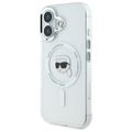 Karl Lagerfeld puzdro pre iPhone 16 6,1" KLHMP16SHLSKIH biela Hard IML Metal Karl Head MagSafe