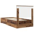 vidaXL Rám postele Staré drevo 90 x 200 cm Kompozitné drevo