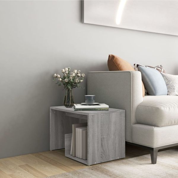 vidaXL Bočný stolík sivý sonoma 59x36x38 cm spracované drevo