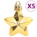 vidaXL 112dielna sada vianočných ozdôb červená/zelená/zlatá polystyrén