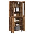 vidaXL Highboard 2 ks Staré drevo 69,5 x 34 x 180 cm Kompozitné drevo
