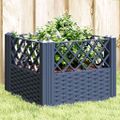 vidaXL Záhradný kvetináč s kolíkmi modrosivý 43,5x43,5x43,5 cm PP