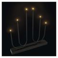 LED svietnik kovový čierny, 40 cm, 2x AA, vnútorný, teplá biela