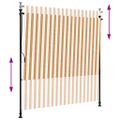 vidaXL Vonkajšia roleta oranžovo-biela 150x270 cm látka a oceľ