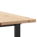 vidaXL Jedálenský stolík v tvare O 200x100x75,5 cm borovica a oceľ