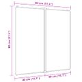 vidaXL Magnetická biela tabuľa skladacia 80x80x1,7 cm hliník