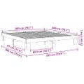 VidaXL Rám postele bez matraca 200x200 cm Dub z masívneho dreva