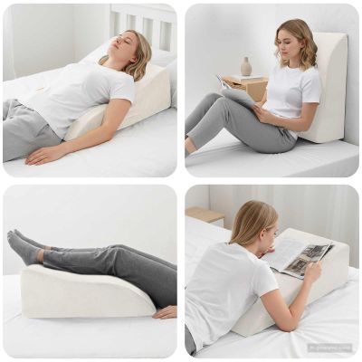 vidaXL Vankúš na nohy Biela 68 x 40 x 21,5 cm PU pena