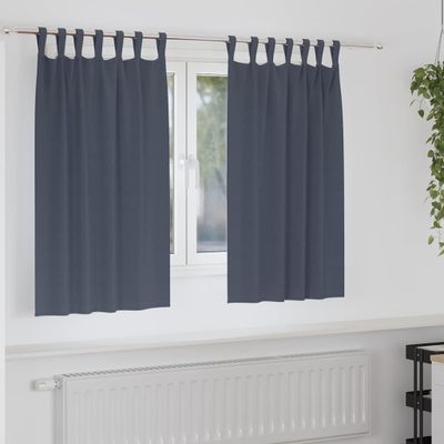 vidaXL Záclony na zatemnenie s krúžkami 2 pcs Antracit 140 x 140 cm
