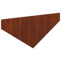 vidaXL Obrubník trávnika 4 ks 100 x 45 cm Oceľ Hrdzavý