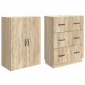 vidaXL Sada skríň 2 ks 66 x 34,5 x 87 cm Kompozitné drevo Dub sonoma