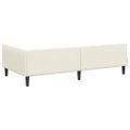 vidaXL Rohový rám postele s čelnou doskou Krémová 80 cm x 200 cm Zamat