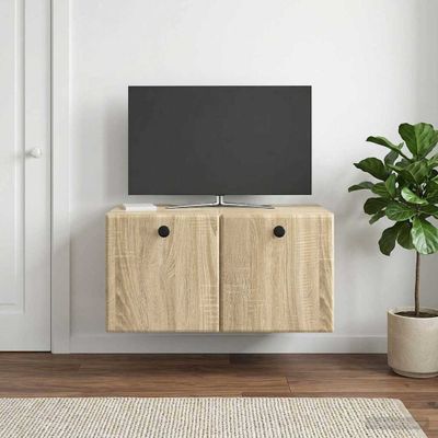 vidaXL Nástenná TV skrinka 59,5 x 41 x 30 cm Dub sonoma