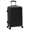 vidaXL Kufor so zámkom 3 ks Čierna 50 x 31 x 78 cm ABS plast