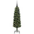 vidaXL Umelý vianočný stromček Zelená 120 cm PVC, oceľ a plast