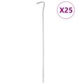 vidaXL Stanové kolíky 25 ks 30 cm Ø7 mm pozinkovaná oceľ