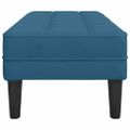vidaXL lavička s vankúšom Modrá 113 x 57 x 39 cm Zamat