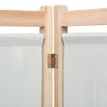 vidaXL Paraván s 3 panelmi, krémový 120x170x4 cm, látka
