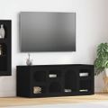 vidaXL TV skrinka ELST 100 x 35 x 40 cm Čierna Kompozitné drevo