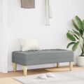 vidaXL lavička s vankúšom Svetlosivá 113 x 57 x 39 cm látka