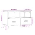 vidaXL TV skrinka lesklá biela 80x36x50 cm spracované drevo
