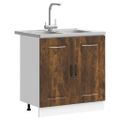 vidaXL Kuchynská skriňa Kalmar Dymová dub 80 x 46 x 81,5 cm