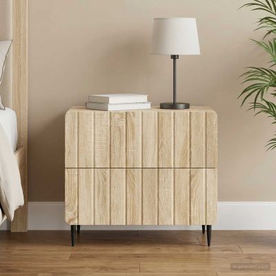 vidaXL Nočný stolík Dub sonoma 62 x 34,5 x 49,5 cm Kompozitné drevo