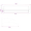 vidaXL Vodopád do bazéna s LED Nerezová oceľ 304 51 x 26 x 13 cm