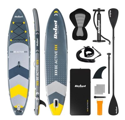 Paddleboard SUP REBEL ACTIVE RBA-4501 11'6" 350x81x15 cm šedý