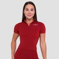 Dámske tričko Cropped Ignite Dark Red - GymBeam, veľkosť L, veľkosť oblečenia L