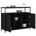 vidaXL Komoda čierna 100x35x80 cm kompozitné drevo
