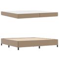 vidaXL Rám postele s matracmi Kapučínová 200 x 200 cm látka