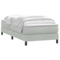 vidaXL Posteľný rám boxspring s matracom Svetlosivá 80x210 cm zamat