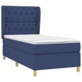 vidaXL Posteľný rám boxsping s matracom modrý 80x200 cm látka